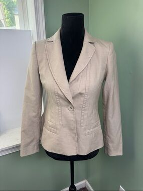 Anne Klein Light Beige Tailored Blazer Jacket 2P